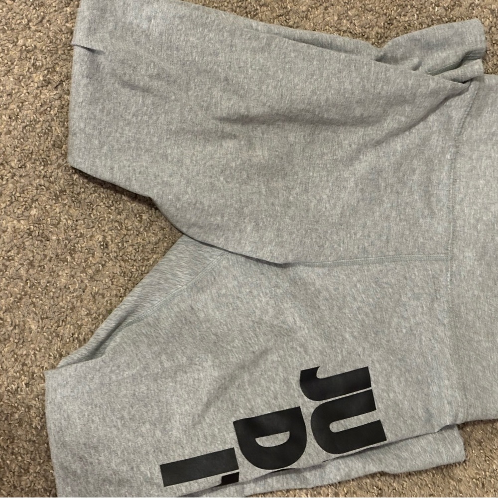Gray Sweatpants with Black Logo